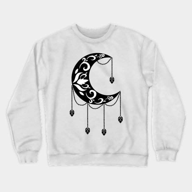 MOON, METAL MOON, NEW MOON, MOON ART, WICCA MOON Crewneck Sweatshirt by RENAN1989